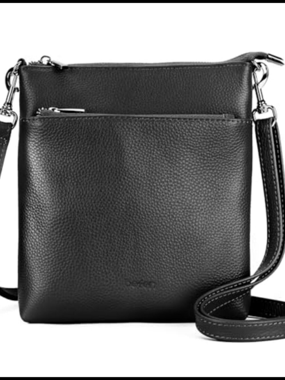 Genuine Leather Crossbody Purse with Adjustable Strap Lightweight Travel Bag